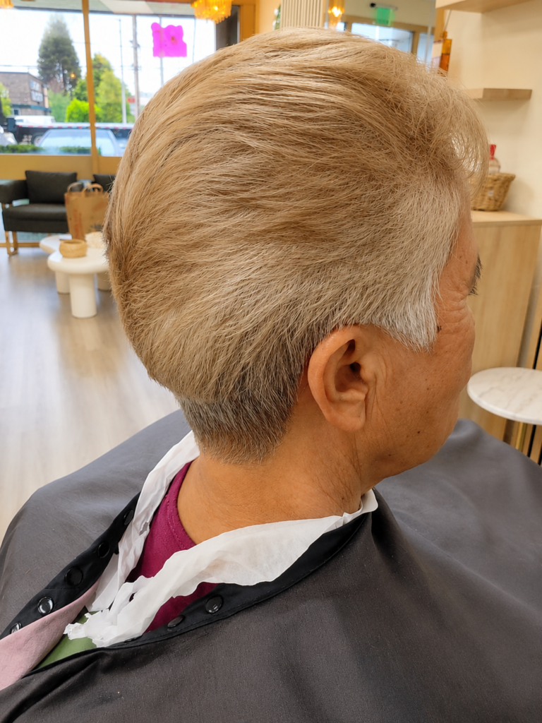 Short layered women's haircut at Ibeth's Luxe Hair Studio in Vancouver, WA